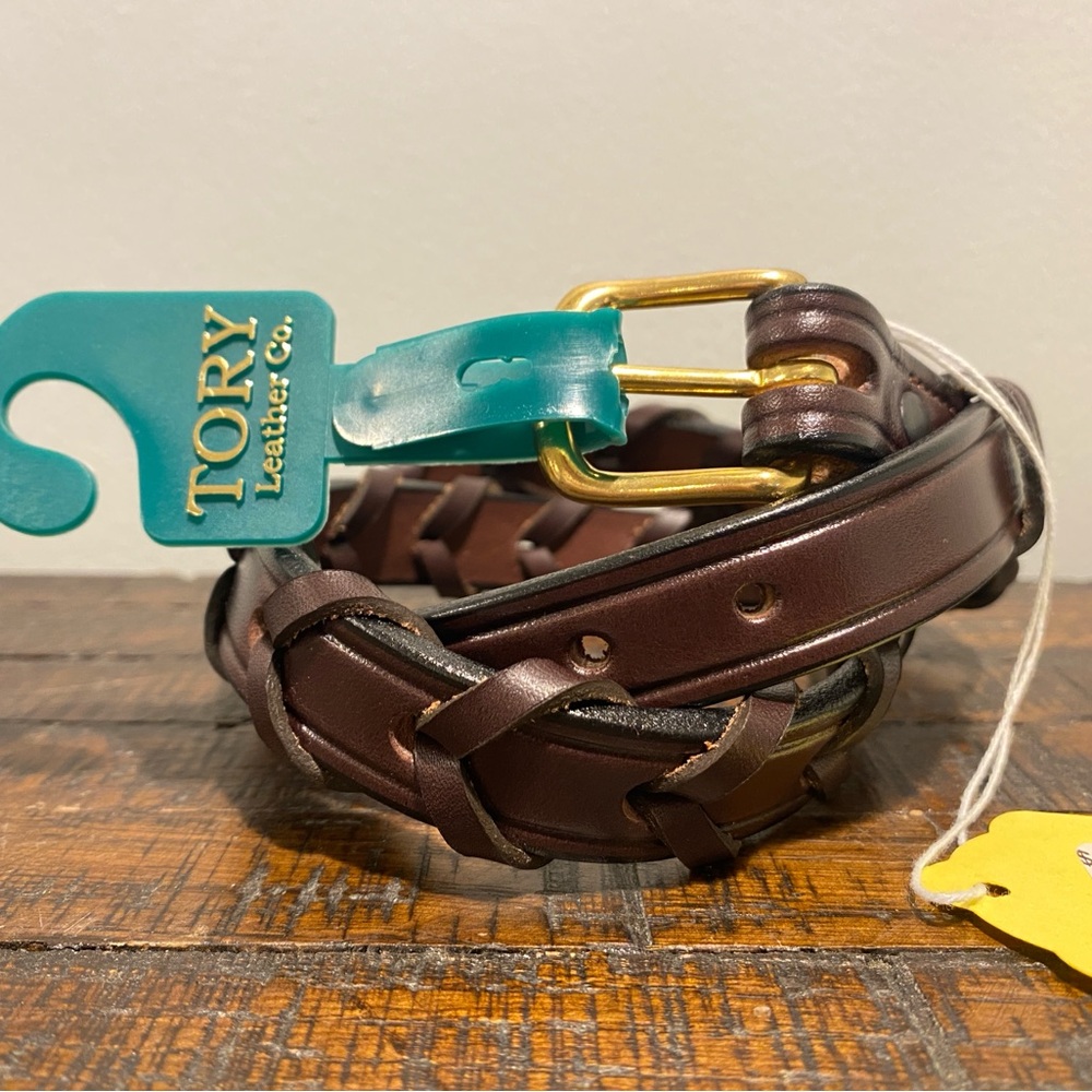 Tory Leather Co. Havana 3/4” English Bridle Leather Lace Belt Size 26